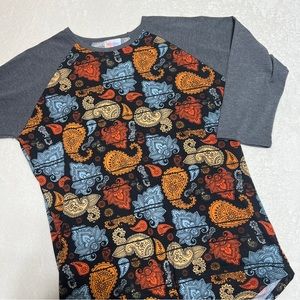 Lularoe Paisley Patterned Randy Top H8